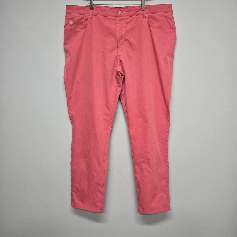 Peter Millar EB66 Performance Pants Mens 42x32 Pink Golf Preppy Coastal